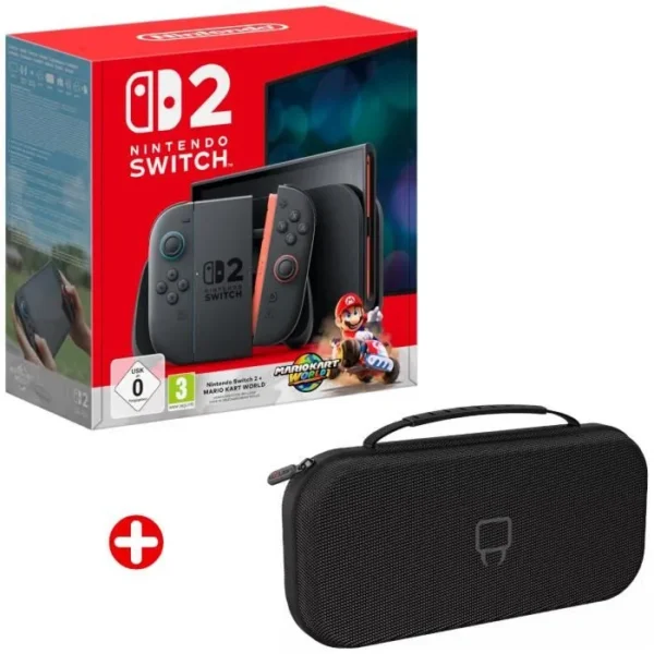 Console Nintendo Switch 2 + Mario Kart World (Code) + Housse de transport