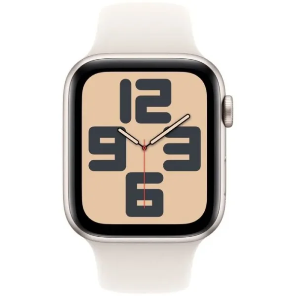Apple Watch SE GPS + Cellular - 44mm - Boîtier Starlight Aluminium - Bracelet Starlight Sport Band - S/M – Image 2