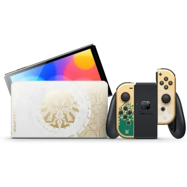 Console Nintendo Switch Modèle OLED Edition The Legend of Zelda : Tears of the Kingdom - Version JP Compatible Jeux Européens – Image 2