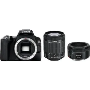 Appareil photo Reflex - Canon - EOS 250D - 24,1 Mpx - 4K UltraHD - Objectifs 18-55 mm et 50 mm f/1.8