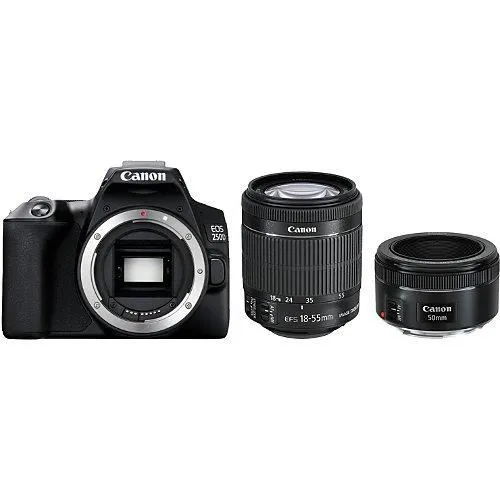 Appareil photo Reflex – Canon – EOS 250D – 24,1 Mpx – 4K UltraHD – Objectifs 18-55 mm et 50 mm f/1.8