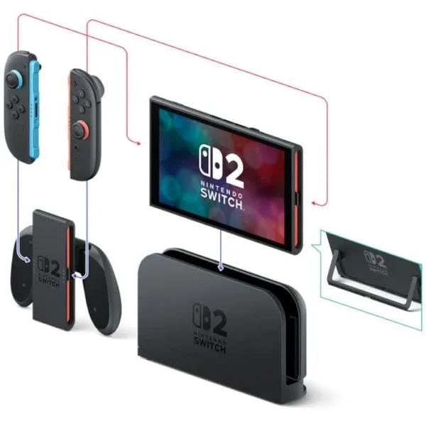 Console Nintendo Switch 2 • Bleu Clair & Rouge Clair + Légendes Pokémon: Z-A (Code) – Image 4