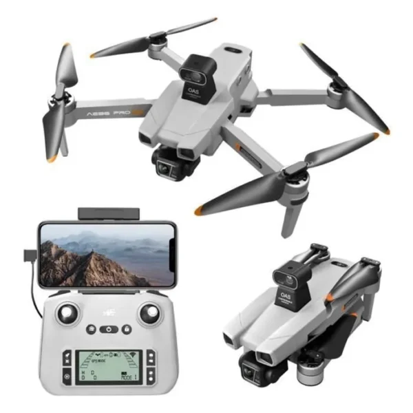 Drone 8K GPS FPV Caméra Full HD avec nacelle à 3 axes et évitement d'obstacles laser - Gris – Image 4